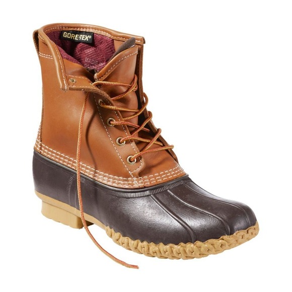 L.L. Bean Boots Bean Duck Hunting Leather Lace Up Women's Size 7 Brown Tan - Picture 1 of 10
